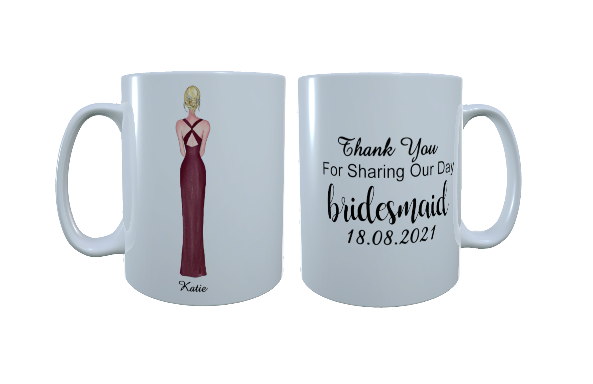 Bridesmaid Personalised Ceramic Mug, Bridesmaid Gift, Bridesmaid